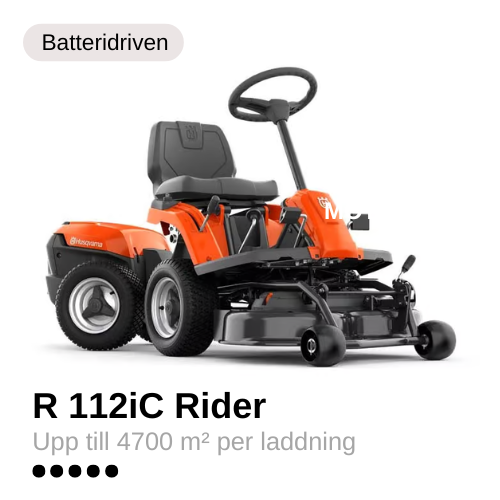 Sileno City 500 robotgräsklippare Orange åkgräsklippare Husqvarna® R112iC RIDER Batteri.